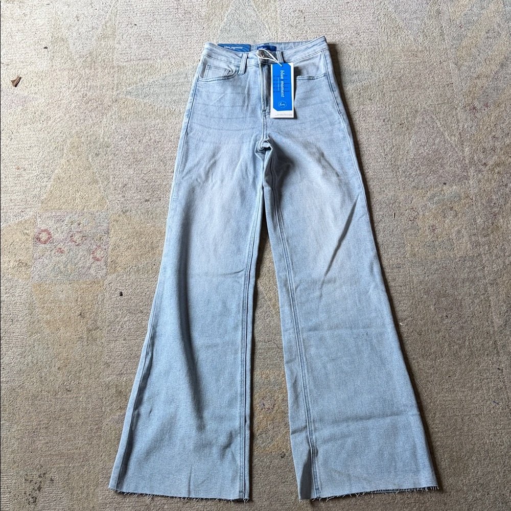 light-wash high waist flare jeans size 24